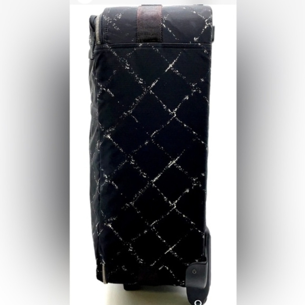 Chanel Black Travel Line quilted nylon rolling Carry On Suitcase - Picture 5 of 16